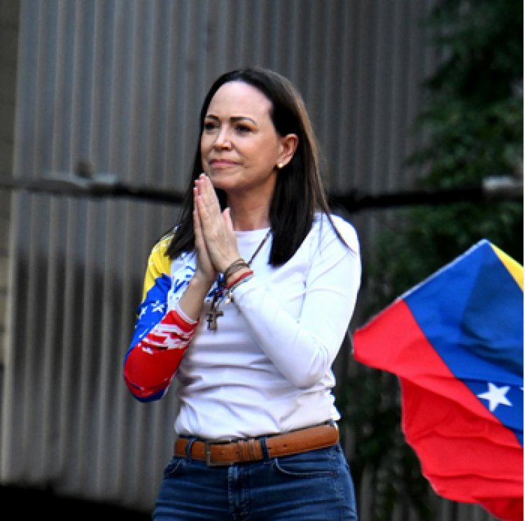 Principal Lutadora pela liberdade do Povo Venezuelano, María Corina Machado Recebe Prêmio Nobel da Paz